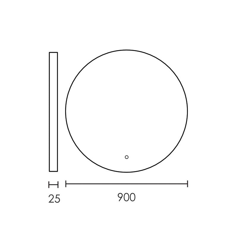 Como Round Frameless Backlit LED Bathroom Mirror 2 Sizes - Lighting.co.za