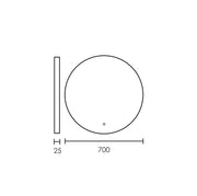 Como Round Frameless Backlit LED Bathroom Mirror 2 Sizes - Lighting.co.za