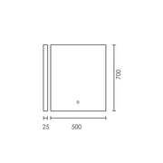 Iseo Rectangular Frameless Backlit LED Bathroom Mirror 2 Sizes - Lighting.co.za