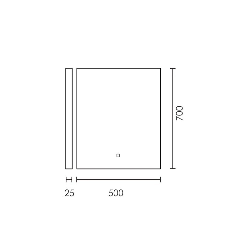Iseo Rectangular Frameless Backlit LED Bathroom Mirror 2 Sizes - Lighting.co.za