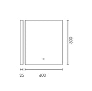 Iseo Rectangular Frameless Backlit LED Bathroom Mirror 2 Sizes - Lighting.co.za