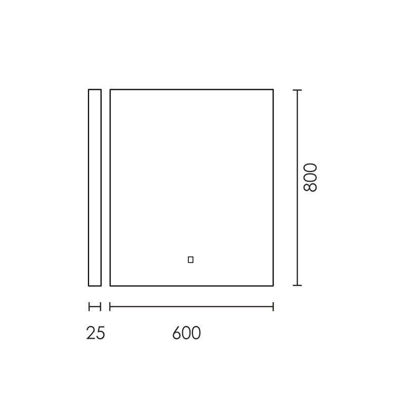 Iseo Rectangular Frameless Backlit LED Bathroom Mirror 2 Sizes - Lighting.co.za