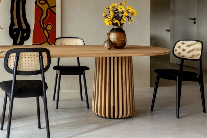 Danish Black | Natural Rattan Dining Chair — Lighting.co.za