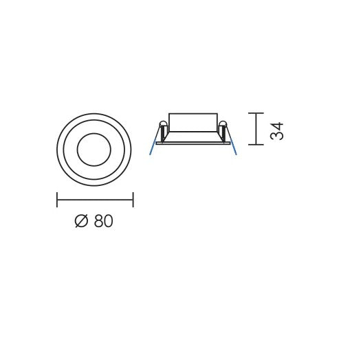 Neo Gold | Black | White GU10 Recessed Anti-Glare Downlight - Lighting.co.za