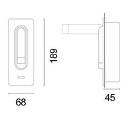 Atlantis 3W LED Bronze Gold | Black | White Recessed Bedside Reading Wall Light with USB - Lighting.co.za