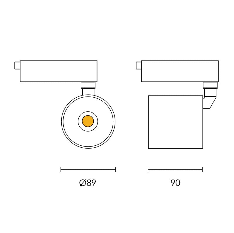 New York 1 30W LED Black | White 3 Wire Track Spot Light - Lighting.co.za
