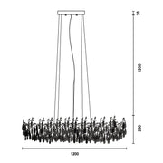 Rialto Smoke Crystal Chandelier - Lighting.co.za