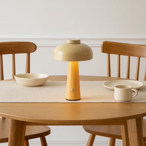 Poppy Pink | Mustard | Dusty Green Rechargeable Table Lamp - Lighting.co.za