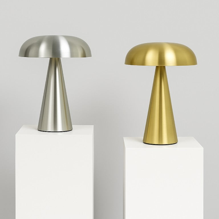 Button Black | Gold | Silver Rechargeable Table Lamp - Lighting.co.za