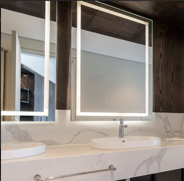 Lenora Frameless Rectangular or Square LED Bathroom Mirror Wall Light - Lighting.co.za