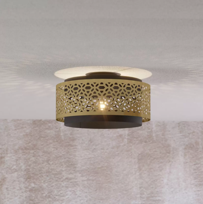 Sandbach Black and Gold Ceiling Light - Lighting.co.za