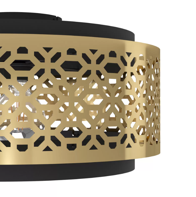 Sandbach Black and Gold Ceiling Light - Lighting.co.za