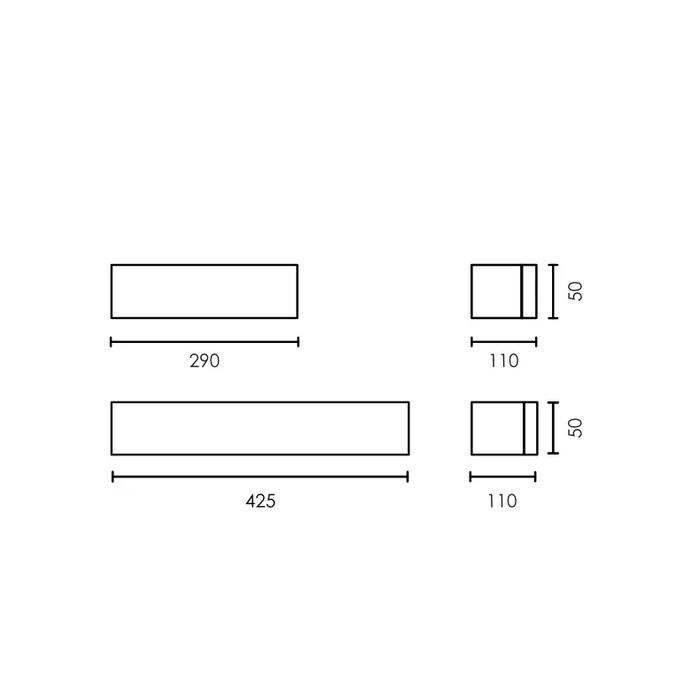 Baya White Up Down 6 Or 12 Watt LED Wall Light DIM