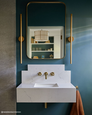 Hidra Tall 10 Watt LED Black | Gold Slim Wall Light - Lighting.co.za