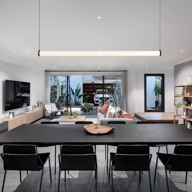 Now Linear Black | Gold and White LED Pendant Light - Lighting.co.za