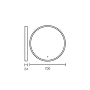 Garda Round Frontlit LED Bathroom Mirror 2 Sizes - Lighting.co.za