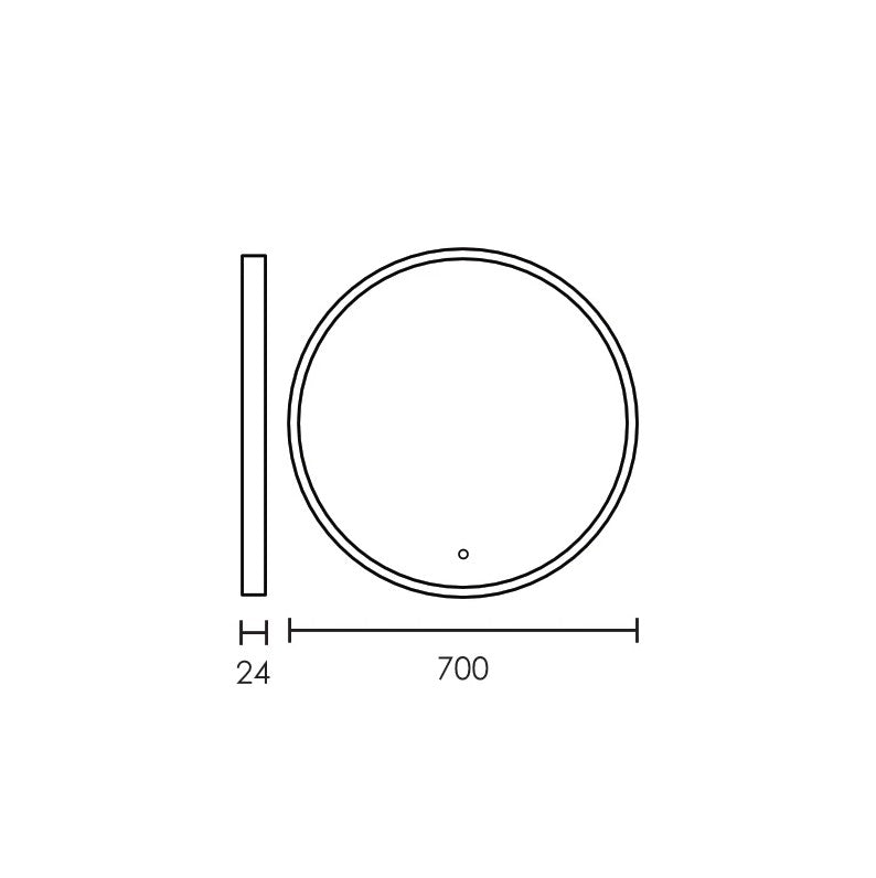 Garda Round Frontlit LED Bathroom Mirror 2 Sizes - Lighting.co.za