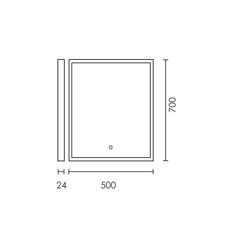 Orta Rectangular Frontlit LED Bathroom Mirror 2 Sizes - Lighting.co.za