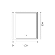 Orta Rectangular Frontlit LED Bathroom Mirror 2 Sizes - Lighting.co.za