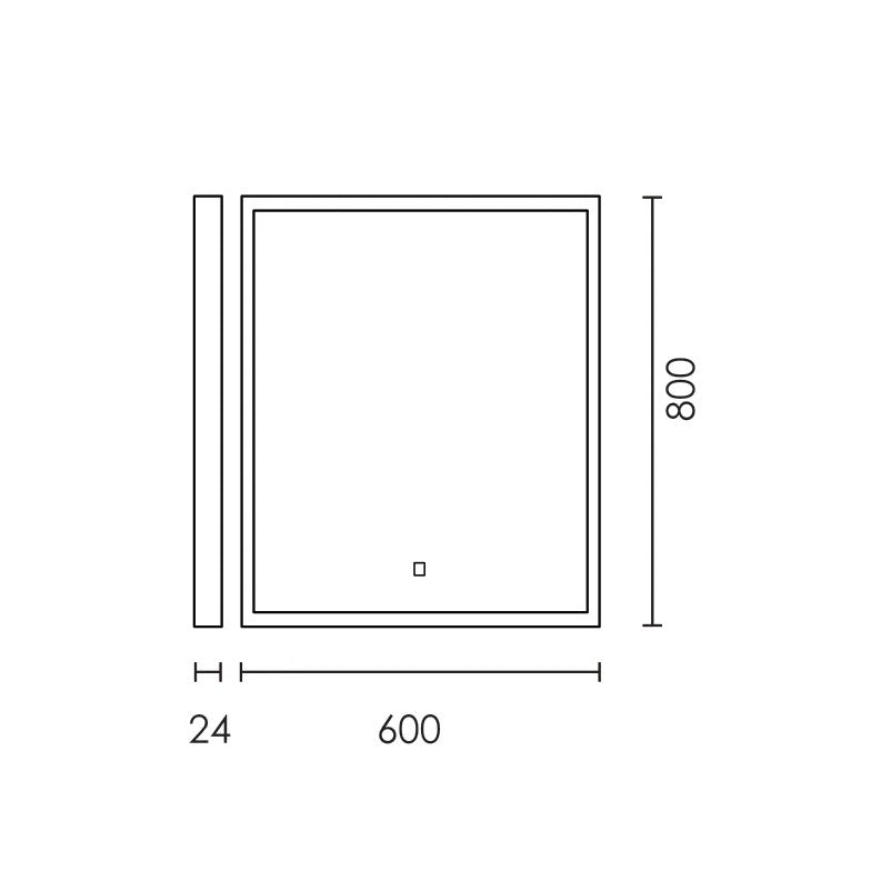 Orta Rectangular Frontlit LED Bathroom Mirror 2 Sizes - Lighting.co.za