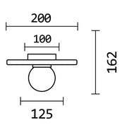 Pascal Black | White | Green Marble Disk Wall Light - Lighting.co.za