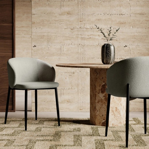 Gia Grey Fabric Dining Chair - Lighting.co.za