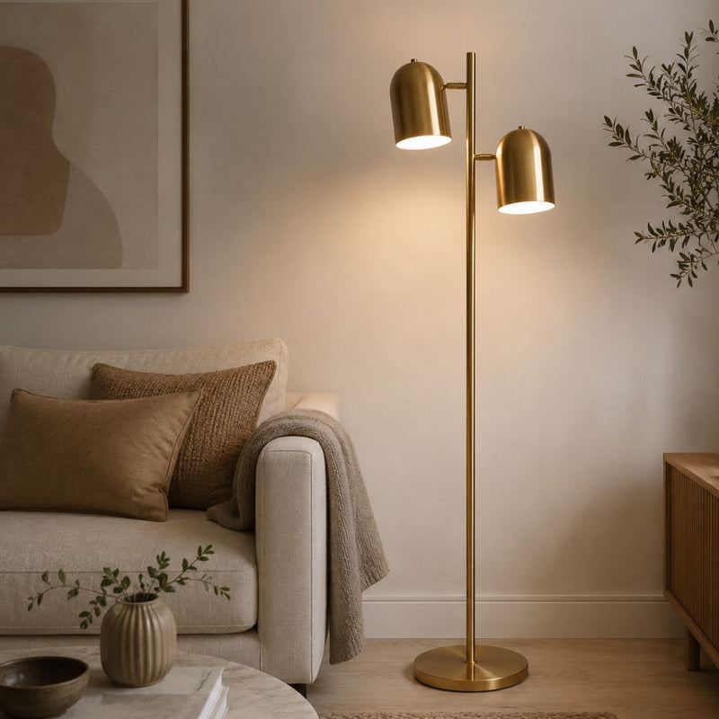Society Gold 2 Light Floor Lamp - Floor Lamp - Lighting.co.za