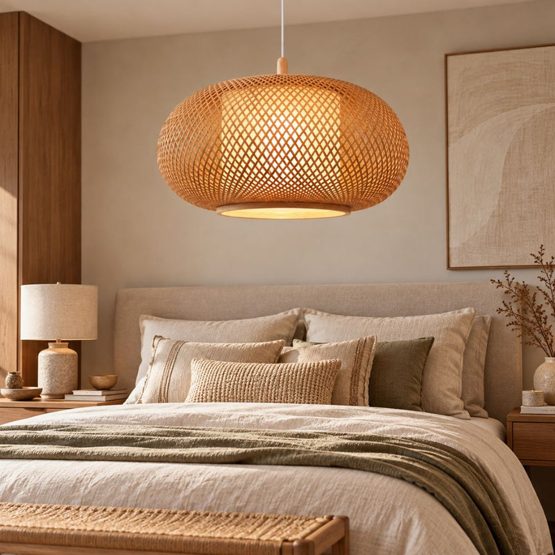 Solea Natural Rattan Bamboo Pendant Light with Inner Shade - Pendant Light - Lighting.co.za
