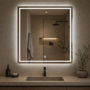Solis Rectangular Frameless Front and Backlit CCT LED Bathroom Mirror - LED Mirror - Lighting.co.za