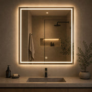 Solis Rectangular Frameless Front and Backlit CCT LED Bathroom Mirror - LED Mirror - Lighting.co.za