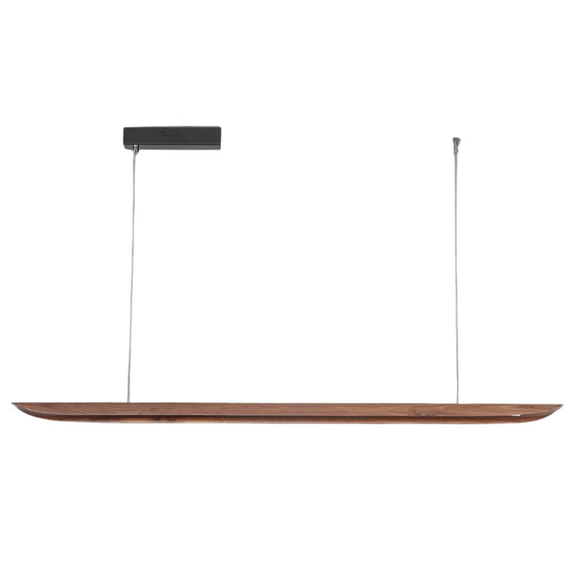 Soren Natural Ash or Walnut Wood Linear LED Slim Pendant Light - Dimmable