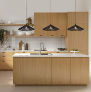 Lattice Black or Natural Rope Rattan Pendant Light - Lighting.co.za