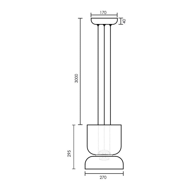 Strata Style 3 Small White Glass LED Pendant Light