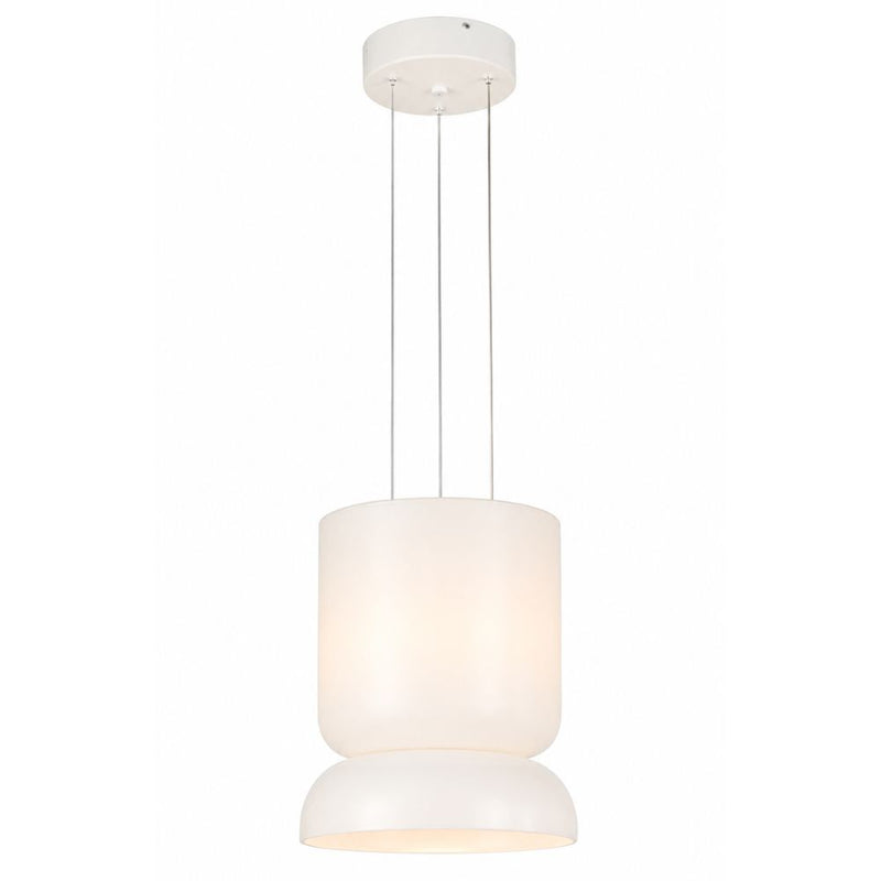 Strata Style 3 Small White Glass LED Pendant Light