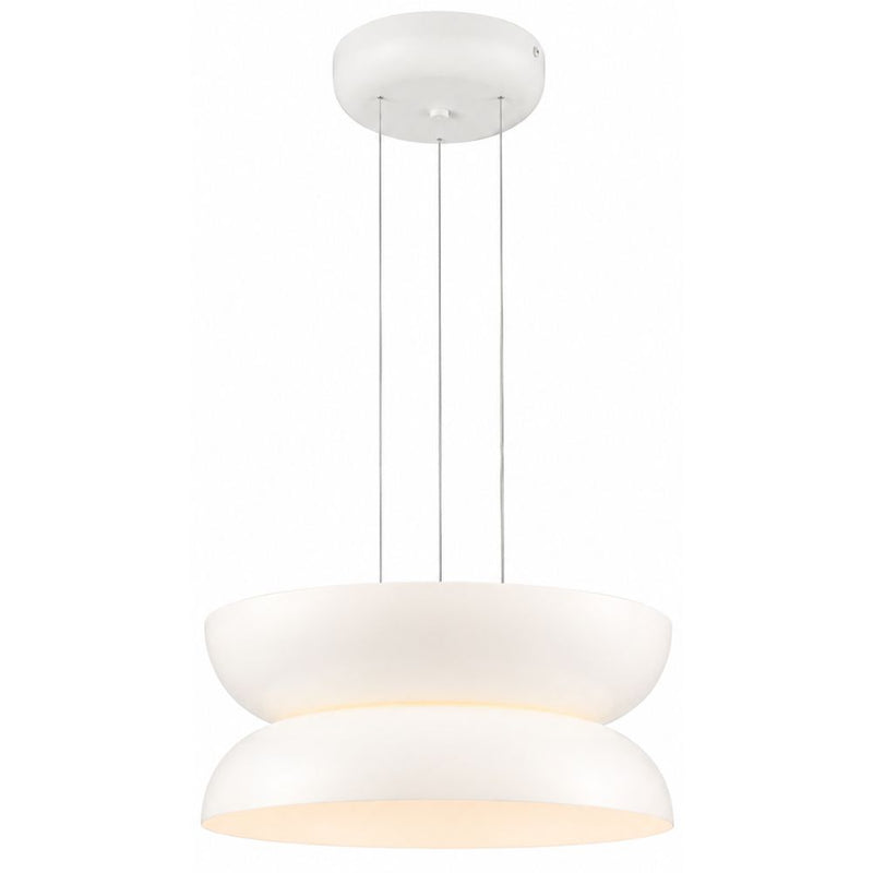 Strata Style 4 Large White Glass LED Pendant Light