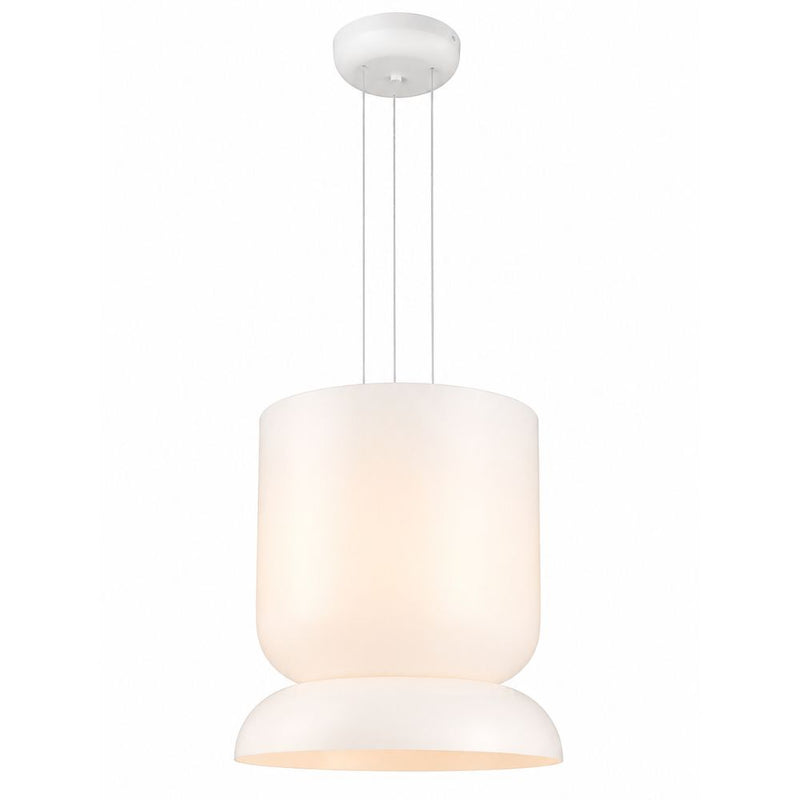 Strata Style 6 Large White Glass LED Pendant Light