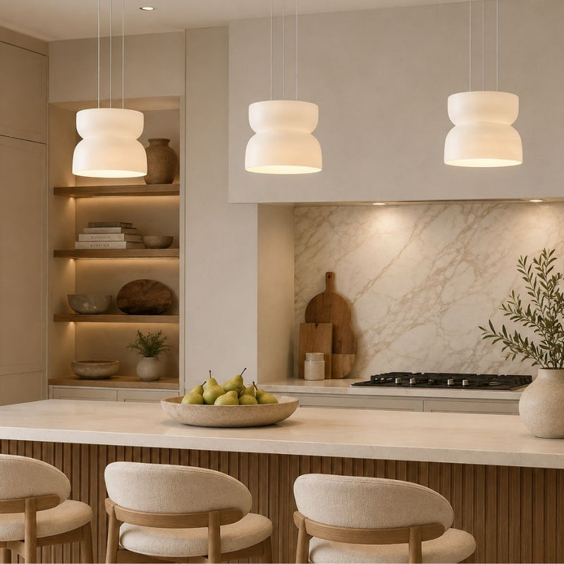 Strata Style 1 Small White Glass LED Pendant Light - Pendant Light - Lighting.co.za