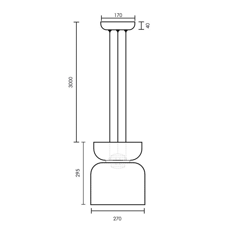 Strata Style 2 Small White Glass LED Pendant Light