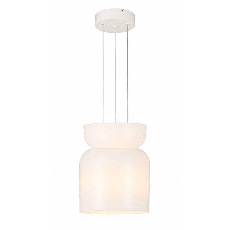 Strata Style 2 Small White Glass LED Pendant Light