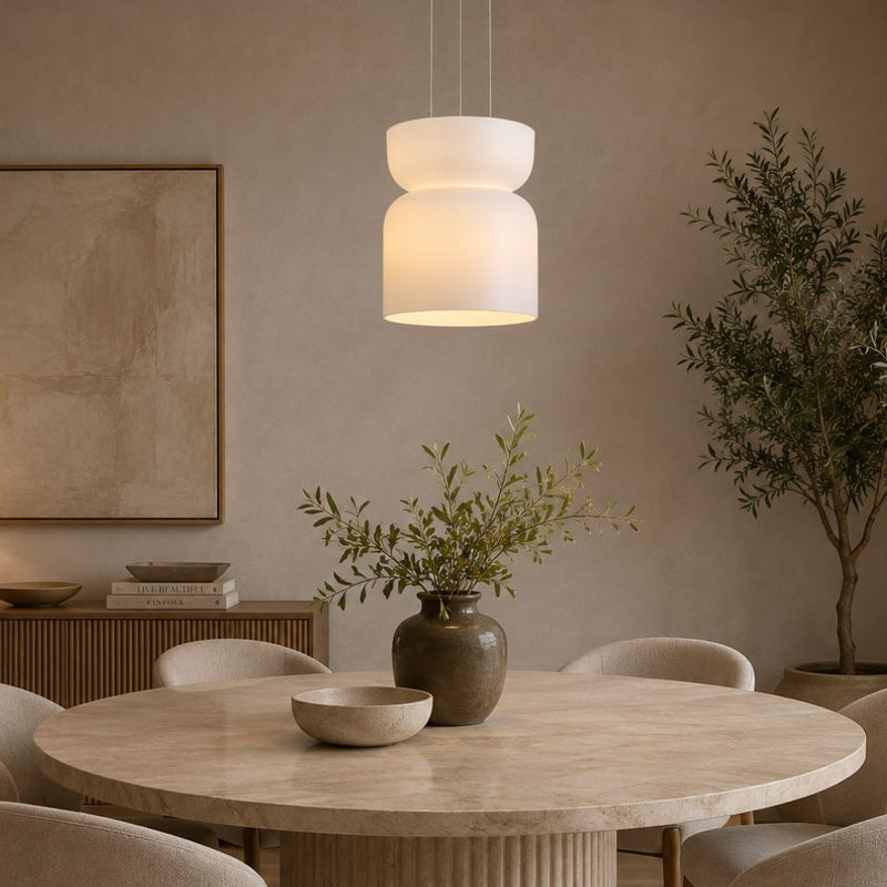 Strata Style 2 Small White Glass LED Pendant Light - Pendant Light - Lighting.co.za