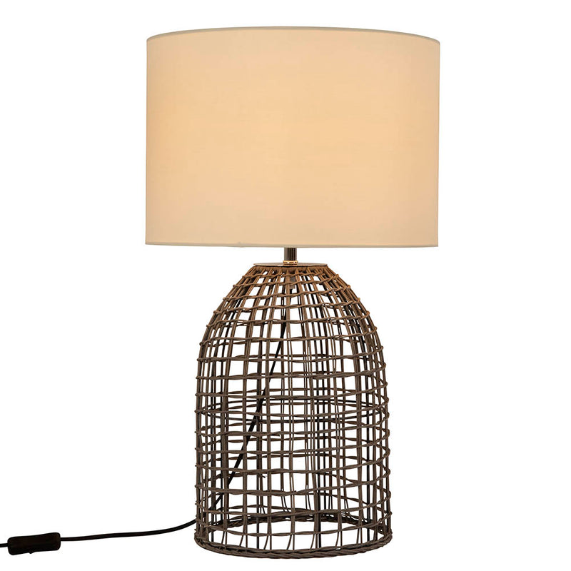 Zanie Natural Woven Rope Table Lamp with Shade - Lighting.co.za
