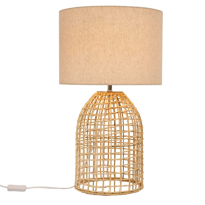 Zanie Natural Woven Rope Table Lamp with Shade - Lighting.co.za