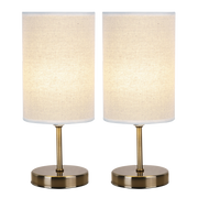 Rio Antique Brass Double Pack Table Lamp Set - Lighting.co.za