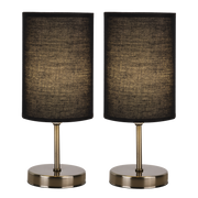 Rio Antique Brass Double Pack Table Lamp Set - Lighting.co.za