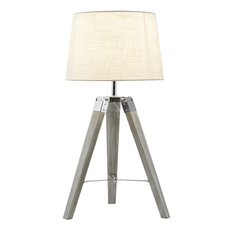 Aridea Wood And Beige Shade Table Lamp - Lighting.co.za