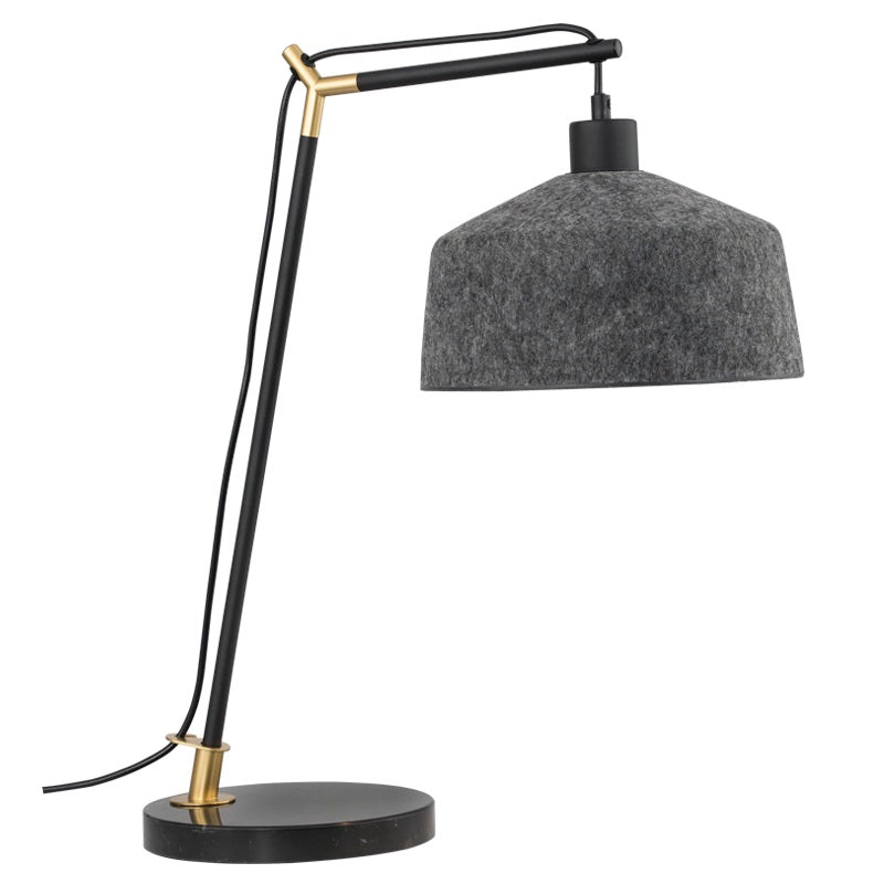 Boston Black and Grey Felt Shade Table Lamp - Lighting.co.za