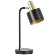 Moda Black Gold | White Silver Desk Lamp - Lighting.co.za