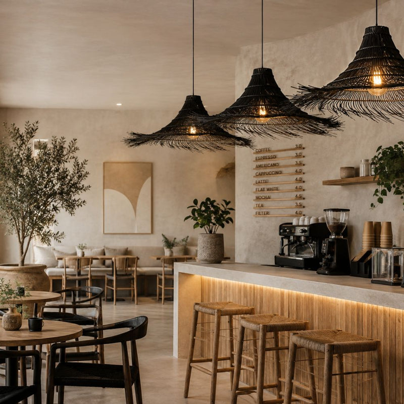 Tahiti Natural Rattan Flexi Cane Pendant Light 2 Sizes - Pendant Light - Lighting.co.za