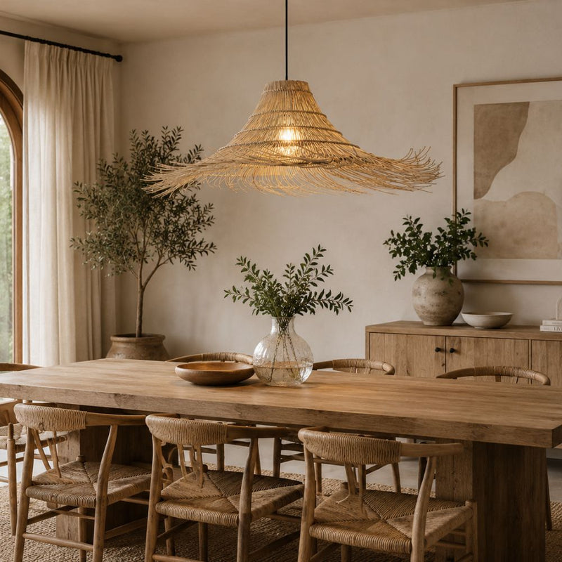 Tahiti Natural Rattan Flexi Cane Pendant Light 2 Sizes - Pendant Light - Lighting.co.za