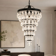 Teardrop Black and Clear Acrylic Glass Chandelier - Chandelier - Lighting.co.za